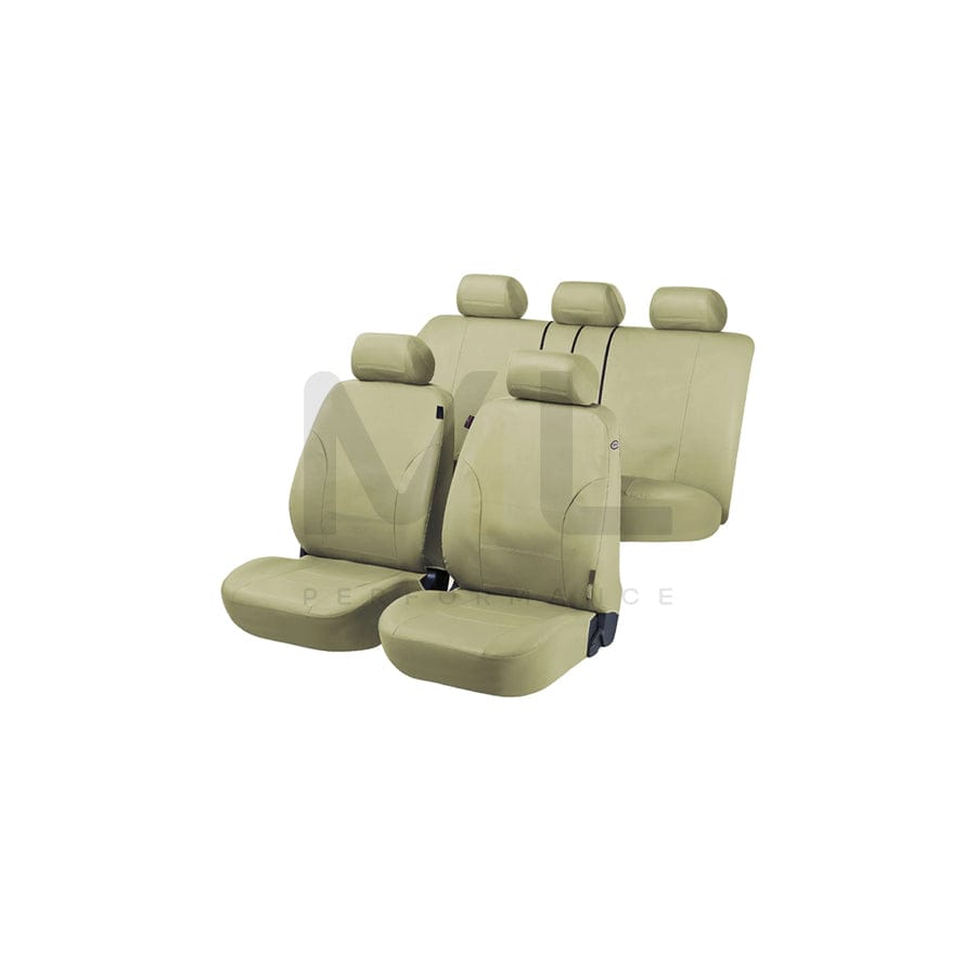 WALSER Sussex 11957 Car seat cover Green, Polyester, PU (Polyurethane), PVC, Synthetic leather, Front and Rear
