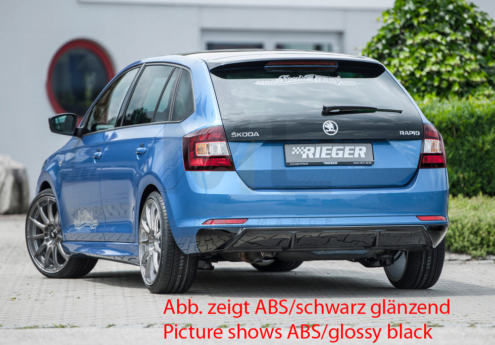Rieger 00099279 Skoda NH Rapid Rear Diffuser 3 | ML Performance UK Car Parts