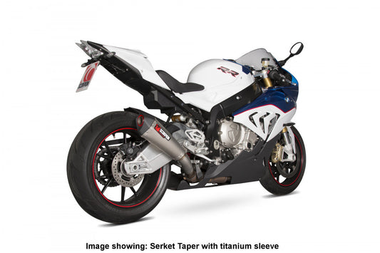 Scorpion RBM74SEO BMW S1000 RR Serket Taper Slip-On - Brushed Stainless Steel Sleeve | ML Performance US US