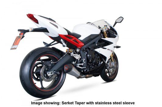 Scorpion RTR75CEO Triumph Serket Taper Slip-On - Carbon Fibre Sleeve (Daytona 675 / Daytona 675 R) | ML Performance US US