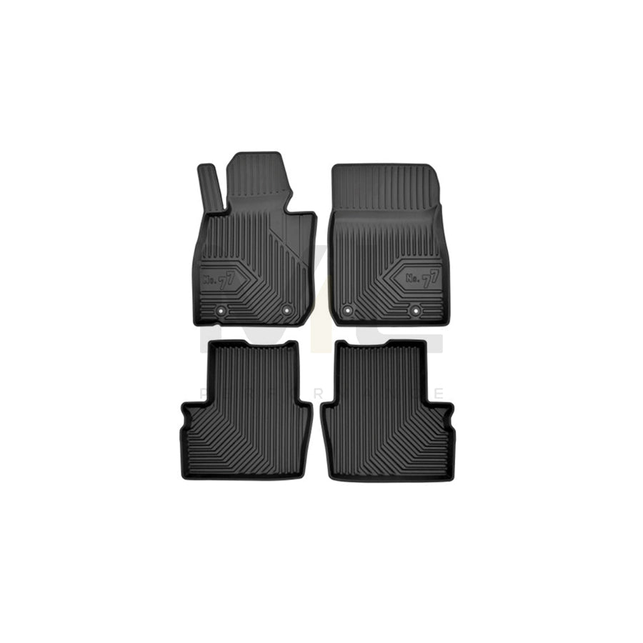 FROGUM Tailored 77408326 Floor mat set for MAZDA CX-3 (DK) Elastomer, Front and Rear, Quantity: 4, Black, (LHD)