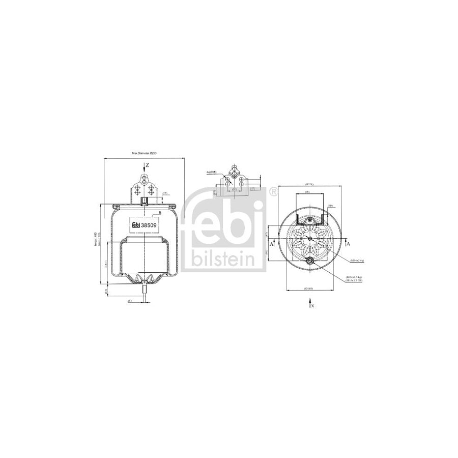 Febi Bilstein 38509 Boot, Air Suspension