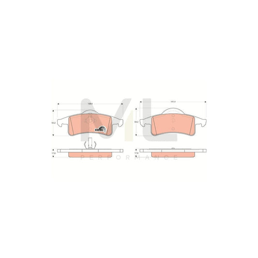 TRW Cotec Gdb4127 Brake Pad Set Not Prepared For Wear Indicator | ML Performance Car Parts