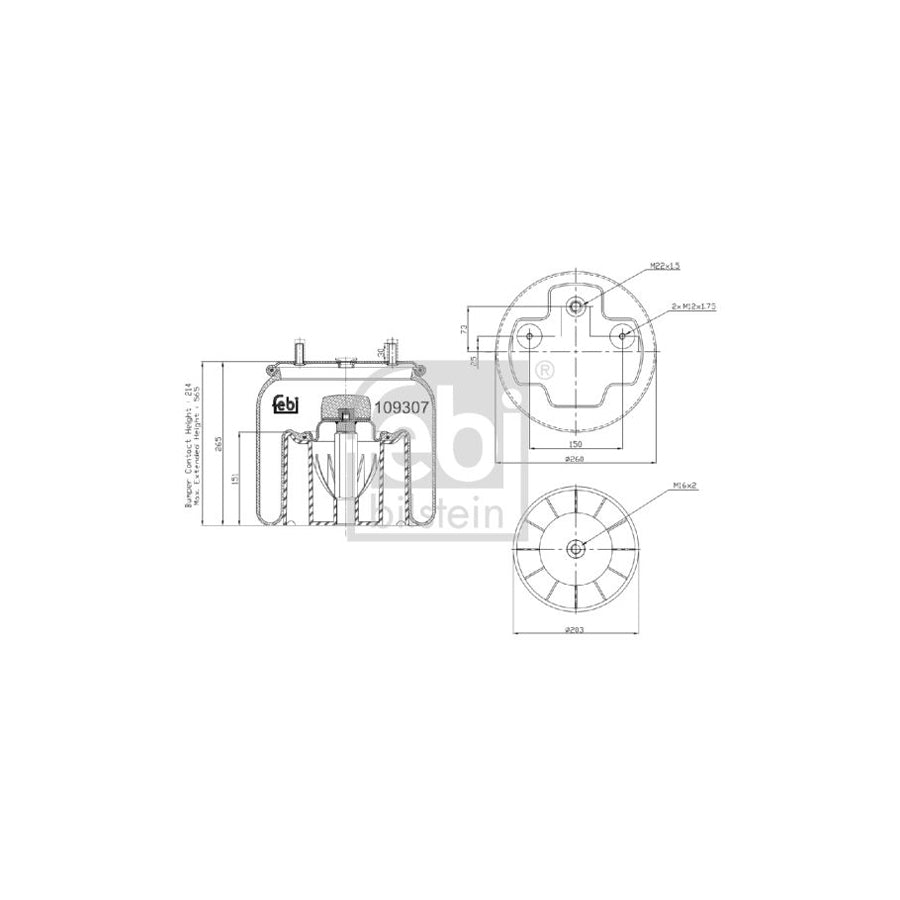 Febi Bilstein 109307 Boot, Air Suspension