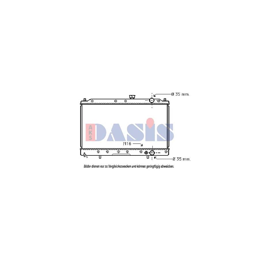 AKS Dasis 140057N Engine Radiator for Mitsubishi Colt III (C50)