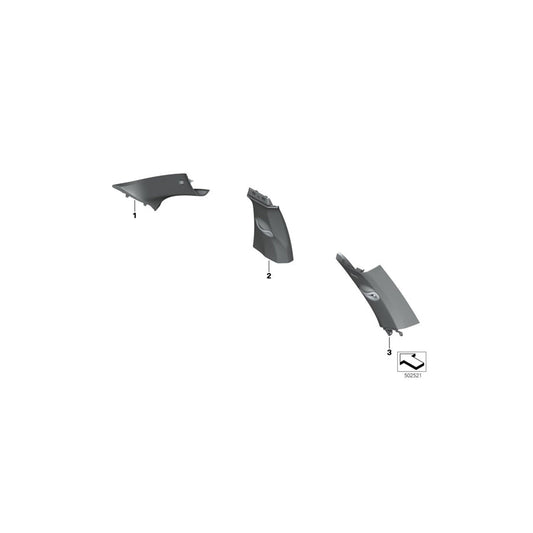 Genuine BMW 51437994285 G05 Trim, A-Pillar, Alcantara, Left NACHTBLAU (Inc. X5 30dX, X5 25dX & X5 30iX) | ML Performance US Car Parts