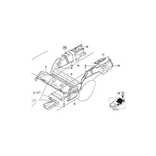 Genuine BMW 51488191732 E39 Sound Insulation F Right Vent Louver (Inc. 525tds, 525d & 523i) | ML Performance US Car Parts