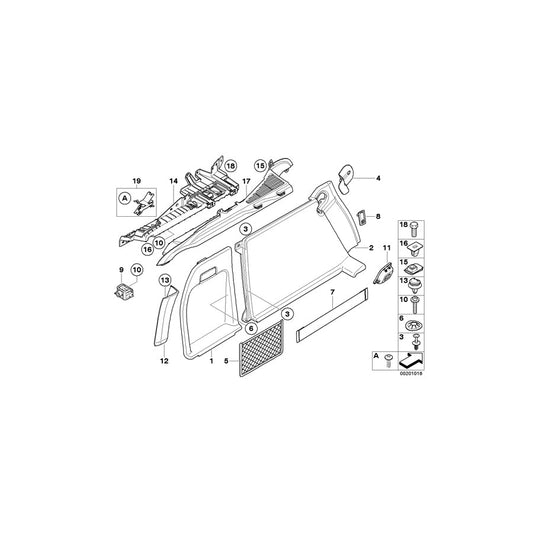 Genuine BMW 51477253910 E71 E72 Right Trunk Trim SAVANNABEIGE (Inc. X6 40iX, X6 M50dX & Hybrid X6) | ML Performance US Car Parts