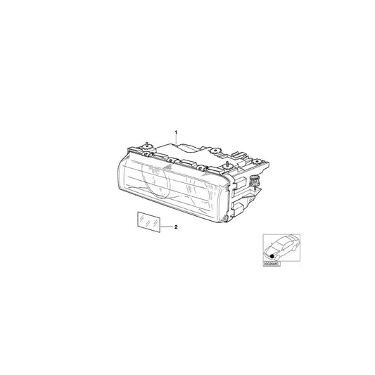 Genuine BMW 63128376270 E38 Headlight Xenon, Right (Inc. 740iL, L7 & 750i) | ML Performance US Car Parts