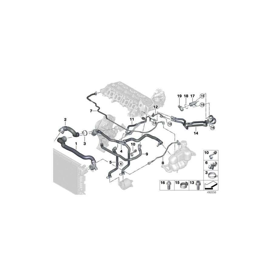 Genuine BMW 11538580491 F45 F39 Wire Hose Connection Cylinder crank case transmiss.oil cooler (Inc. Cooper SD, X1 20d & Cooper D ALL4) | ML Performance UK Car Parts