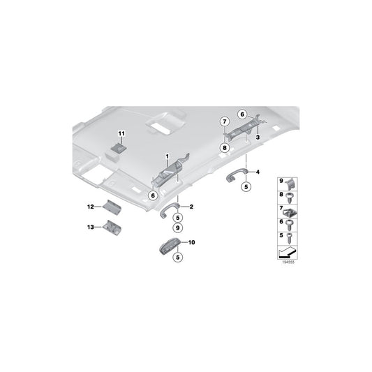 Genuine BMW 51162990786 E84 Grab Handle Bracket, Rear Right (Inc. X1 20d, X1 23dX & X1 20i) | ML Performance US Car Parts