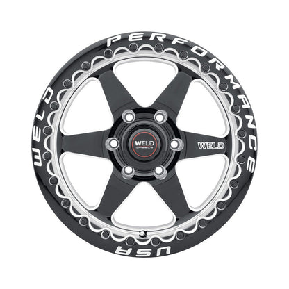 Weld S90979581P35 Ventura 6 Beadlock S909 Wheel 17x9.5 6x127 ET35 BS6.625 Gloss Black MIL - DIA