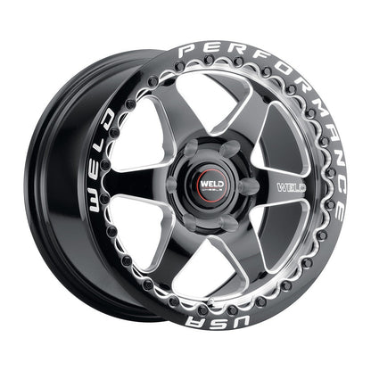 Weld S90979581P35 Ventura 6 Beadlock S909 Wheel 17x9.5 6x127 ET35 BS6.625 Gloss Black MIL - DIA