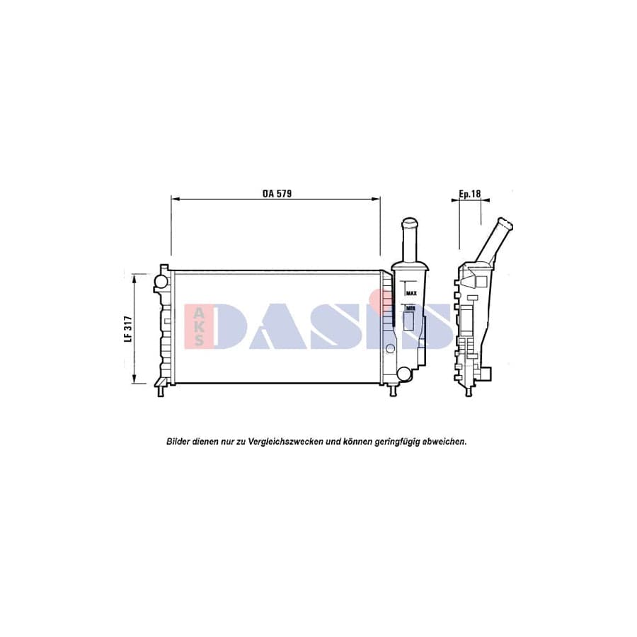 AKS Dasis 080068N Engine Radiator