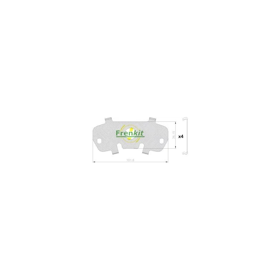Frenkit 940308 Anti-Squeal Foil, Brake Pad (Back Plate)