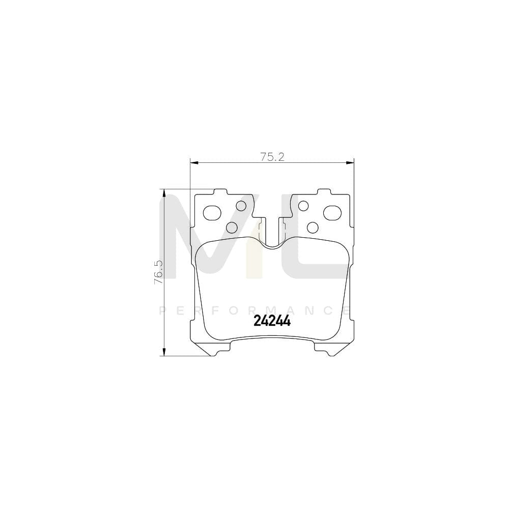Hella 8DB 355 006-651 Brake Pad Set For Lexus Ls Prepared For Wear Indicator