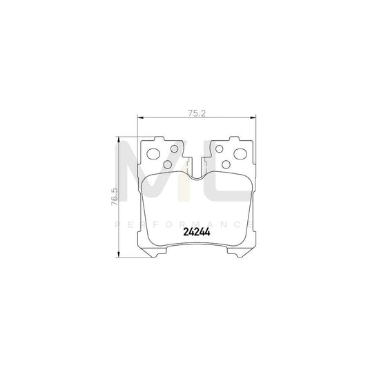 Hella 8DB 355 006-651 Brake Pad Set For Lexus Ls Prepared For Wear Indicator