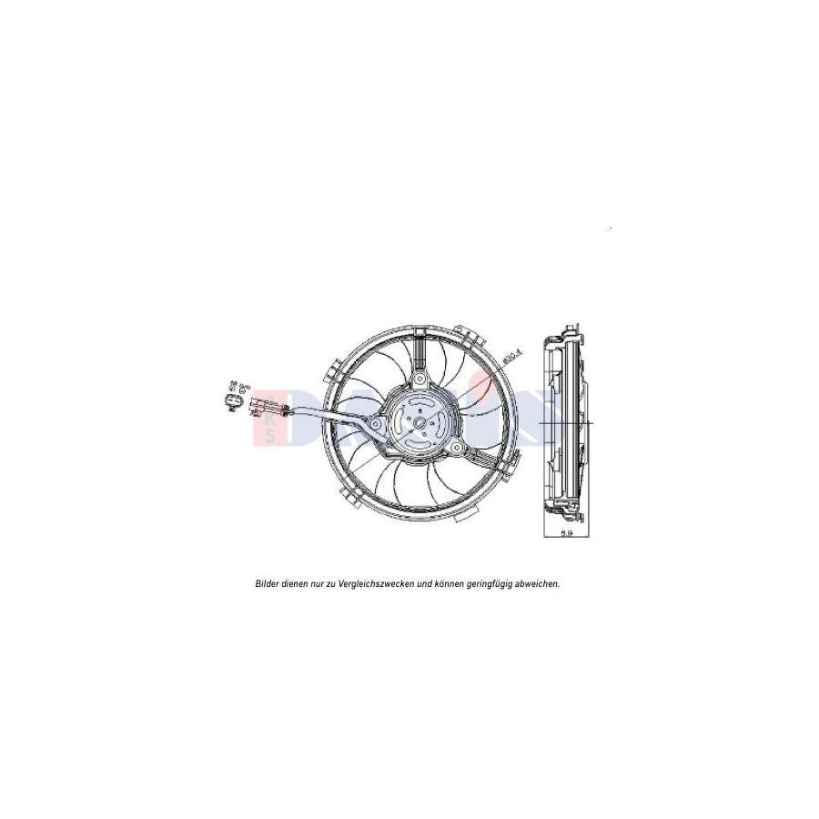 AKS Dasis 488031N Fan, Radiator for VW Passat