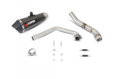 Scorpion RHA151CEO Honda CBR125 R Serket Taper Full System - Carbon Fibre Sleeve | ML Performance US US