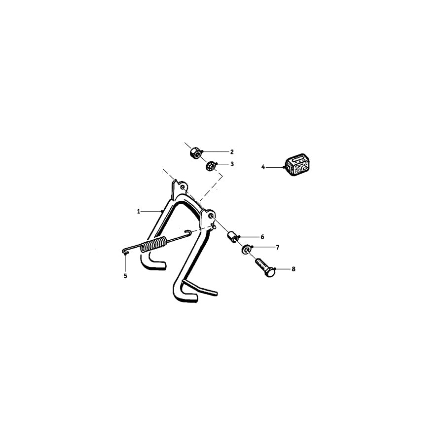 Genuine BMW 46524028047 Center Stand (Inc. R50 S) 1 | ML Performance US Car Parts