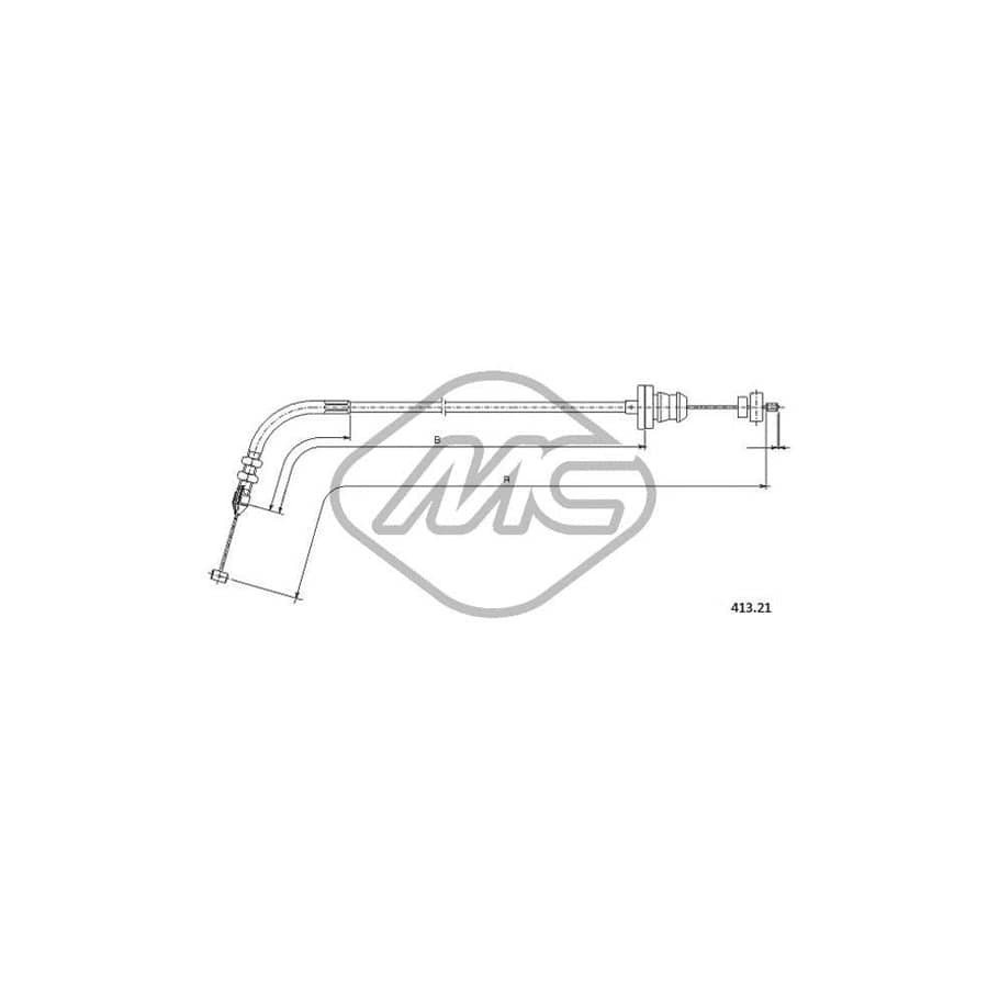 Metalcaucho 81542 Throttle Cable for FIAT PUNTO