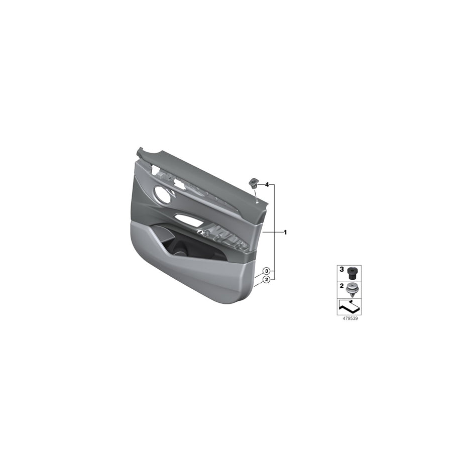 Genuine BMW 51417438054 F48 Door Trim Panel, Front Right ANTHRAZIT/GRAU (Inc. X1 18dX, X1 25iX & X1 25dX) | ML Performance US Car Parts