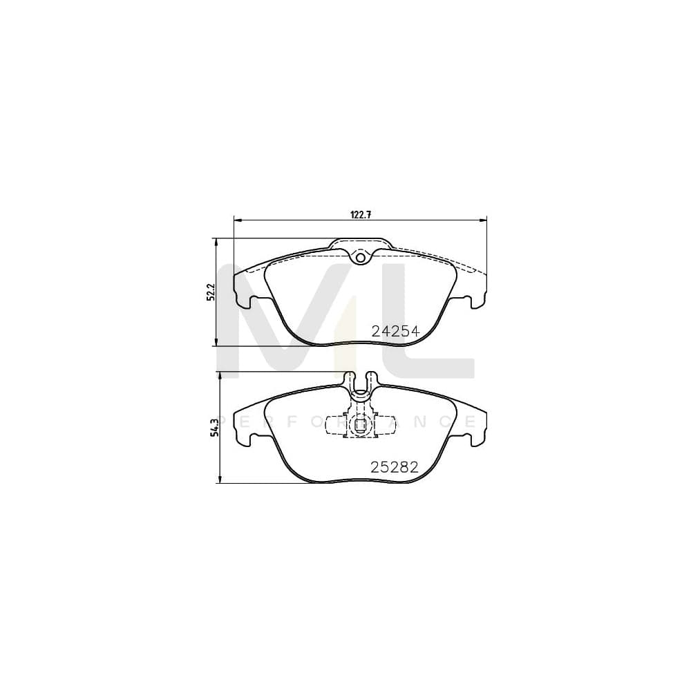Hella 8DB 355 016-281 Brake Pad Set Prepared For Wear Indicator