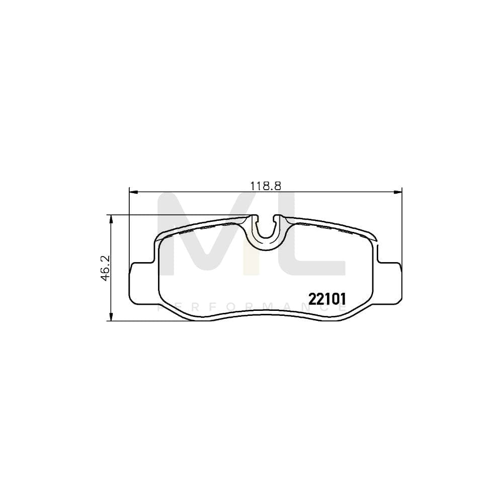 Hella 8DB 355 021-761 Brake Pad Set Prepared For Wear Indicator