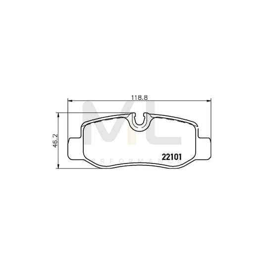 Hella 8DB 355 021-761 Brake Pad Set Prepared For Wear Indicator