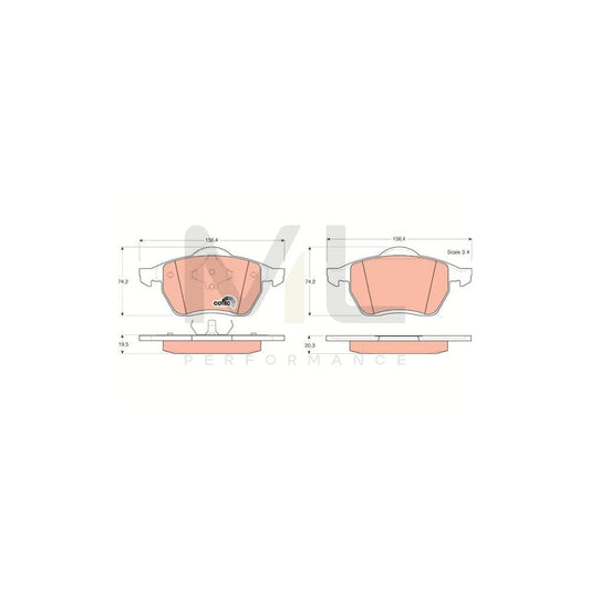 TRW Cotec Gdb1204 Brake Pad Set Not Prepared For Wear Indicator | ML Performance Car Parts