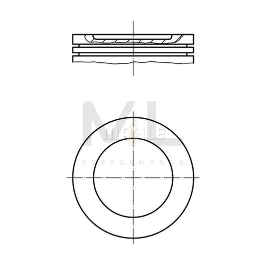 MAHLE ORIGINAL 037 66 00 Piston 96,01 mm, without cooling duct | ML Performance Car Parts