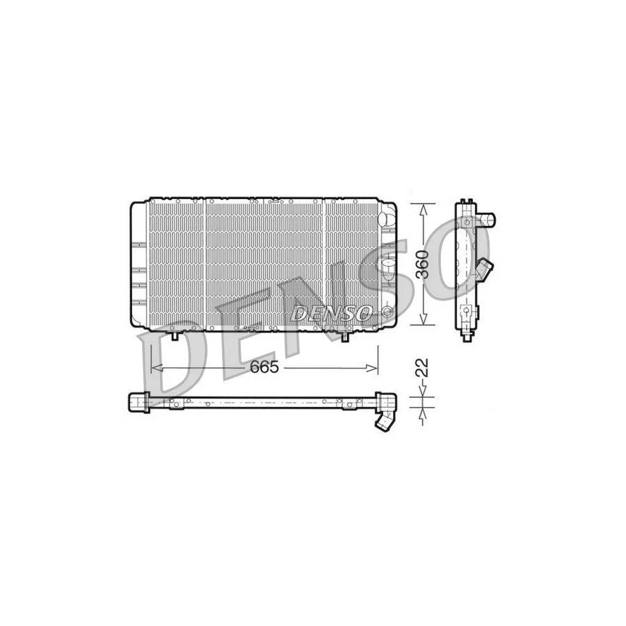 DENSO DRM23020 Engine Radiator