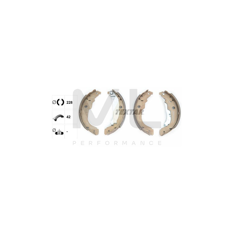 TEXTAR 91067200 Brake Shoe Set with handbrake lever | ML Performance Car Parts