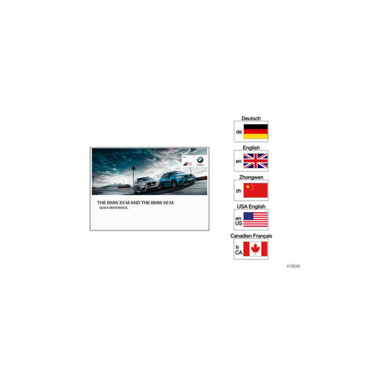Genuine BMW 01402961297 Quick Reference Guide F85, F86 ENUS (Inc. X5 M & X6 M) | ML Performance US Car Parts