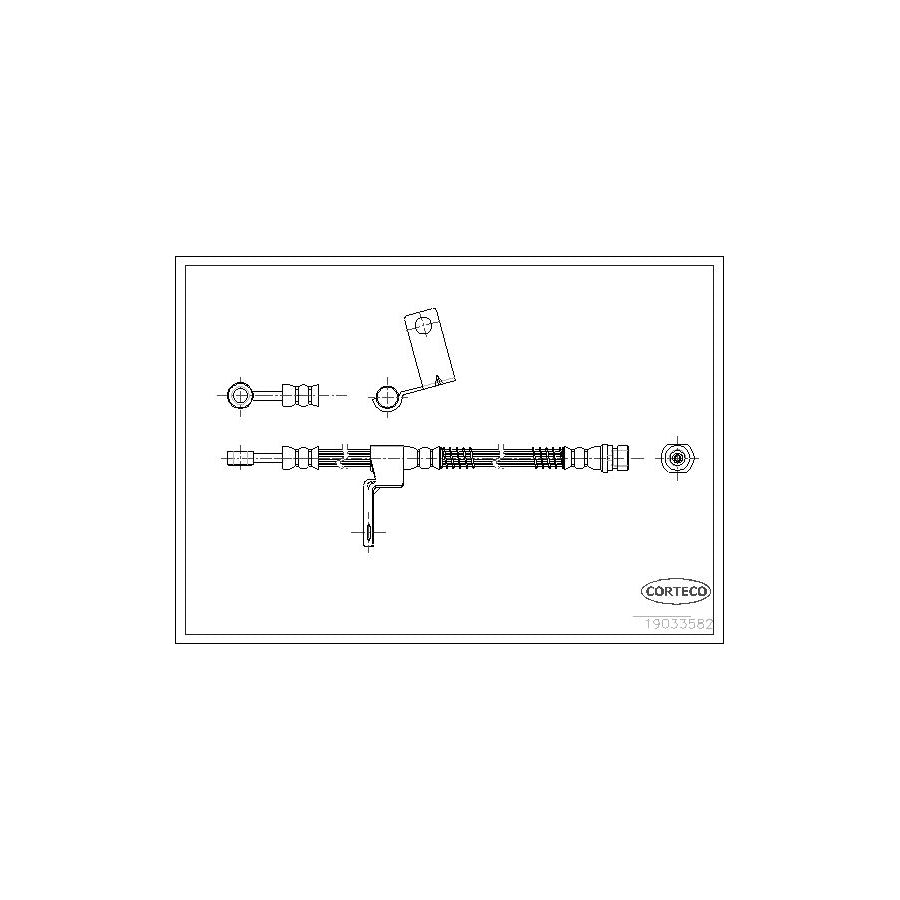 Corteco 19033582 Brake Hose for Hyundai Getz (Tb)