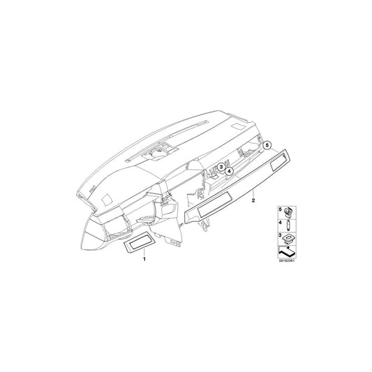 Genuine BMW 51457906361 E60 E61 Noble-Wood Strip, I-Panel Left CARRARA (Inc.  & M5) | ML Performance US Car Parts