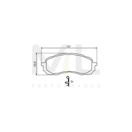 Bosch 0986494373 Brake Pad Set For Subaru Impreza With Mounting Manual BP1281 | ML Performance Car Parts