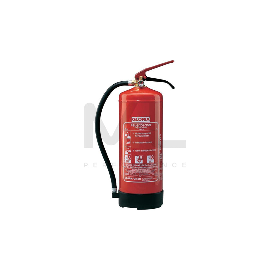 GLORIA 2101.0000 Fire extinguisher 9,1kg, -30 + 60°C, Dry Powder, 6kg, Time Domain: 16 sek, 500 x 270 x 165 mm