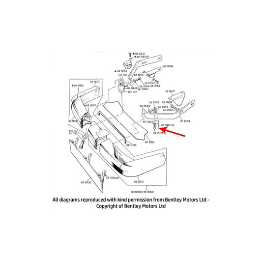 GENUINE Rolls-Royce & Bentley UR19942 BRACKET FRONT FOGLAMP