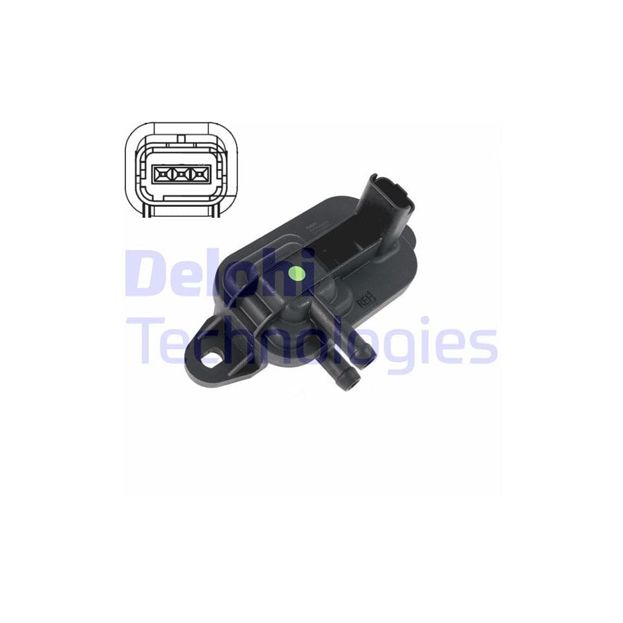 Delphi Dps00025-12B1 Sensor, Exhaust Pressure