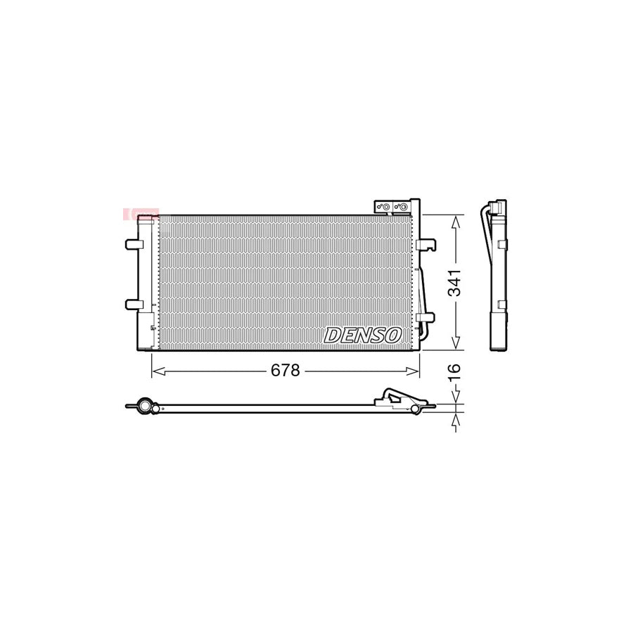 DENSO DCN02035 Air Conditioning Condenser for Audi Q3 (8Ub, 8Ug)
