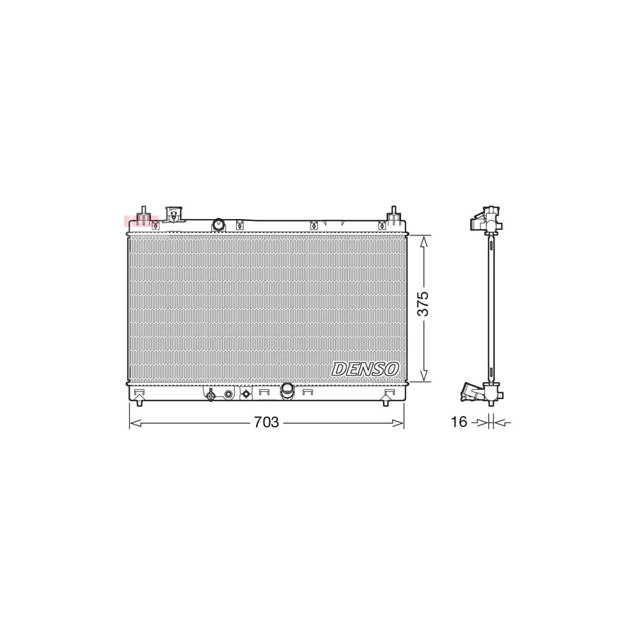 DENSO DRM40045 Engine Radiator for Honda Jazz Hatchback (Gk)