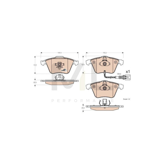 TRW Cotec Gdb1616 Brake Pad Set Incl. Wear Warning Contact | ML Performance Car Parts