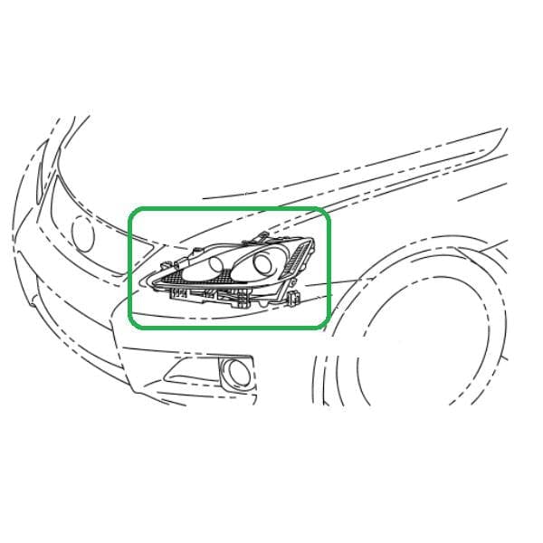 Genuine Lexus 81140-53321 IS-F O/S Headlight