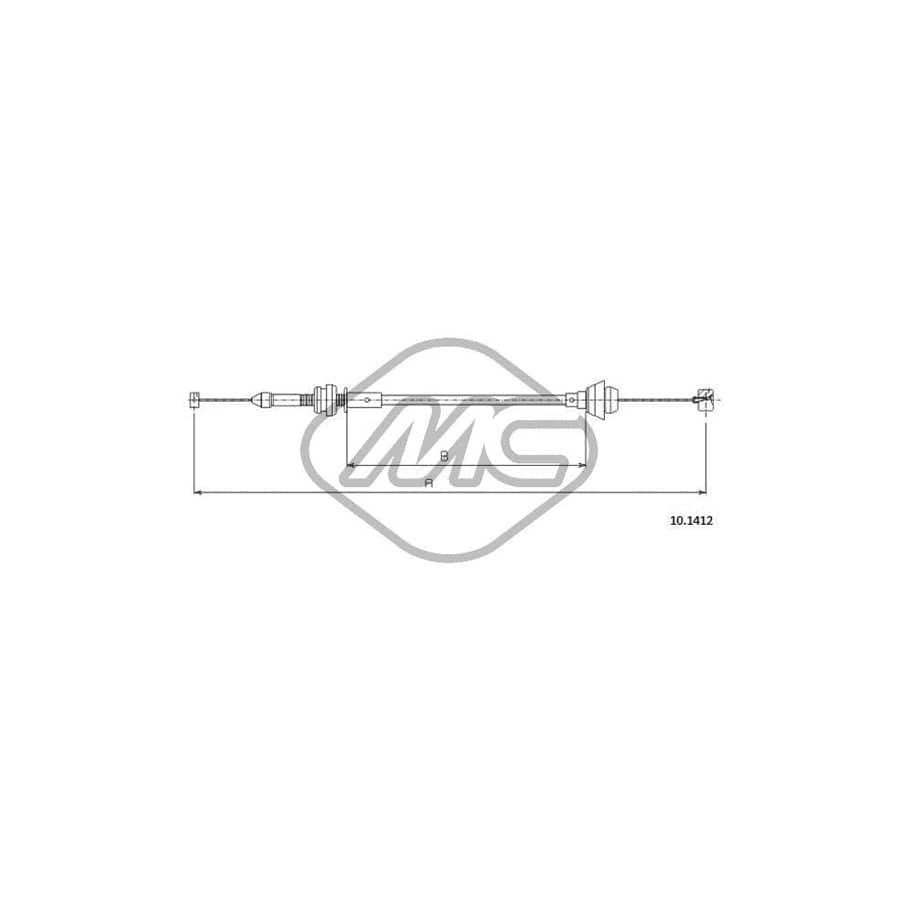 Metalcaucho 83296 Throttle Cable for SKODA FAVORIT