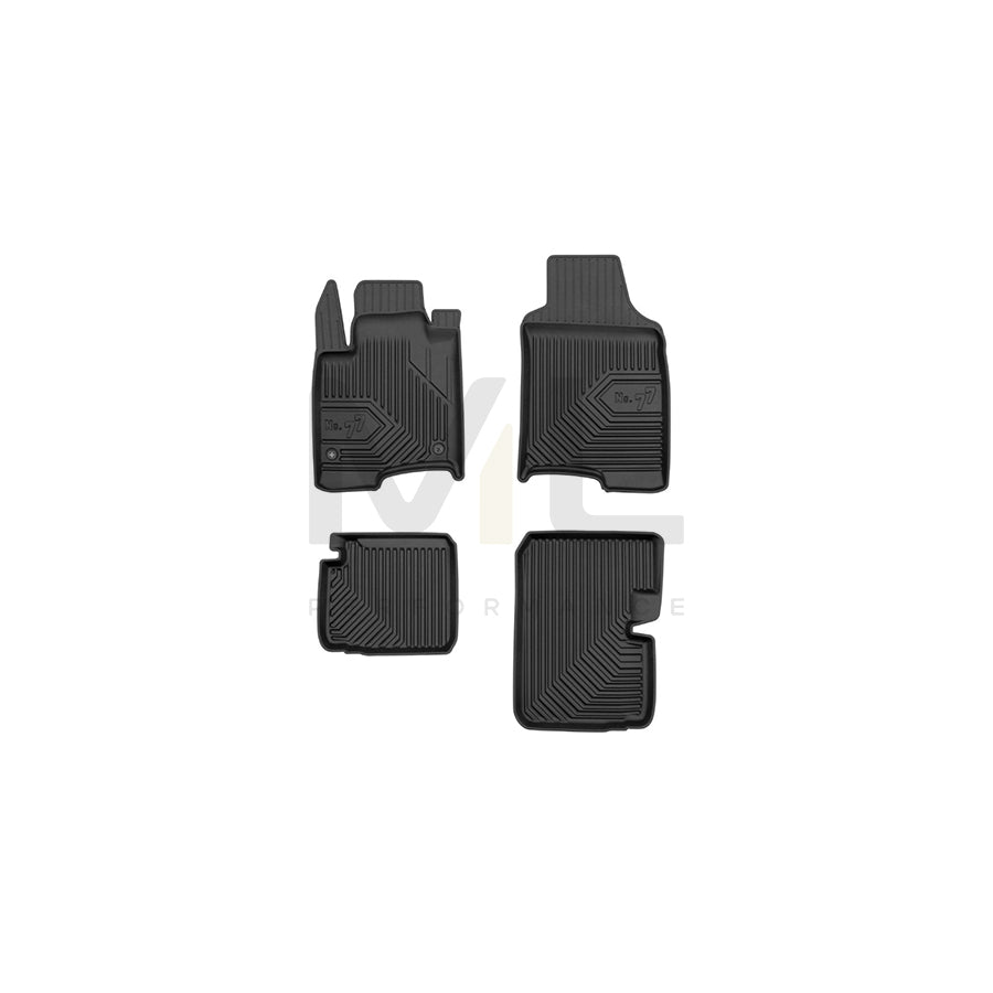 FROGUM Tailored, No.77 77426528 Floor mat set for FIAT Panda III Hatchback (312, 319) Elastomer, Front and Rear, Quantity: 4, Black, (LHD)