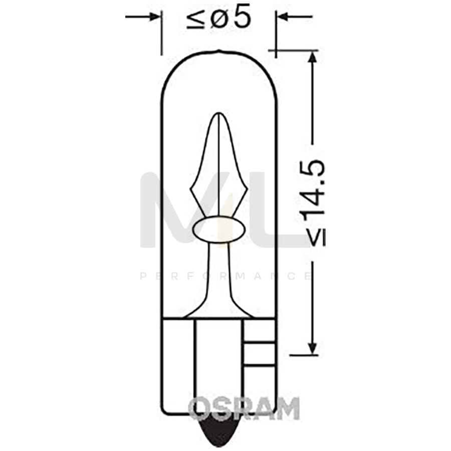 OSRAM ORIGINAL 2721-02B Bulb, interior light W1,2W, 12V, 1,2W