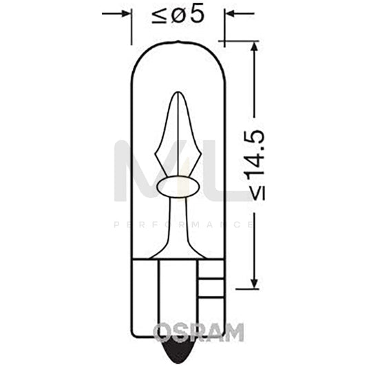OSRAM ORIGINAL 2721-02B Bulb, interior light W1,2W, 12V, 1,2W
