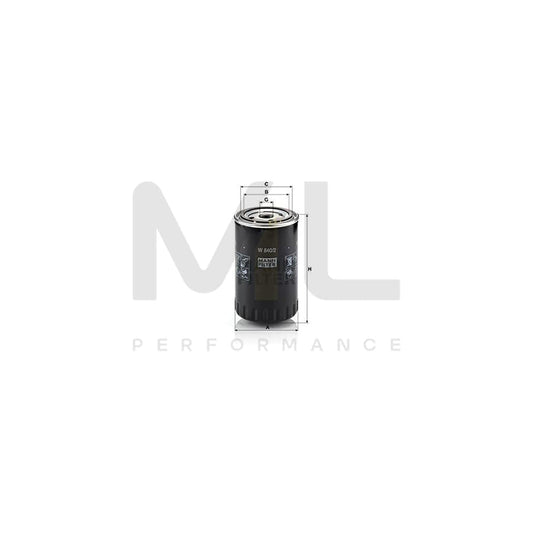 MANN-FILTER W 840/2 Oil Filter Spin-on Filter, with one anti-return valve