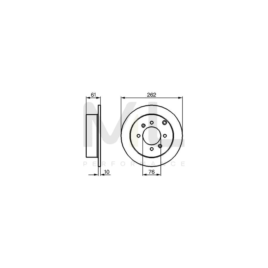 BOSCH 0 986 479 125 Brake Disc Solid, Oiled | ML Performance Car Parts